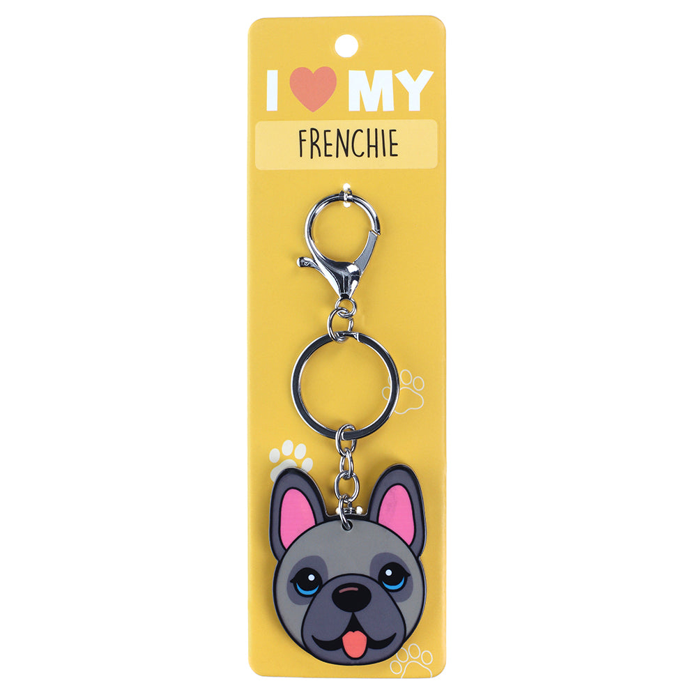 PK084 - Pet Keyring - Frenchie Blue