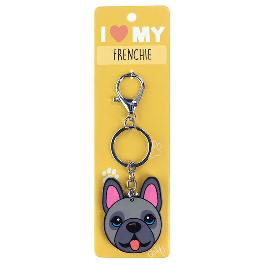 PK084 - Pet Keyring - Frenchie Blue
