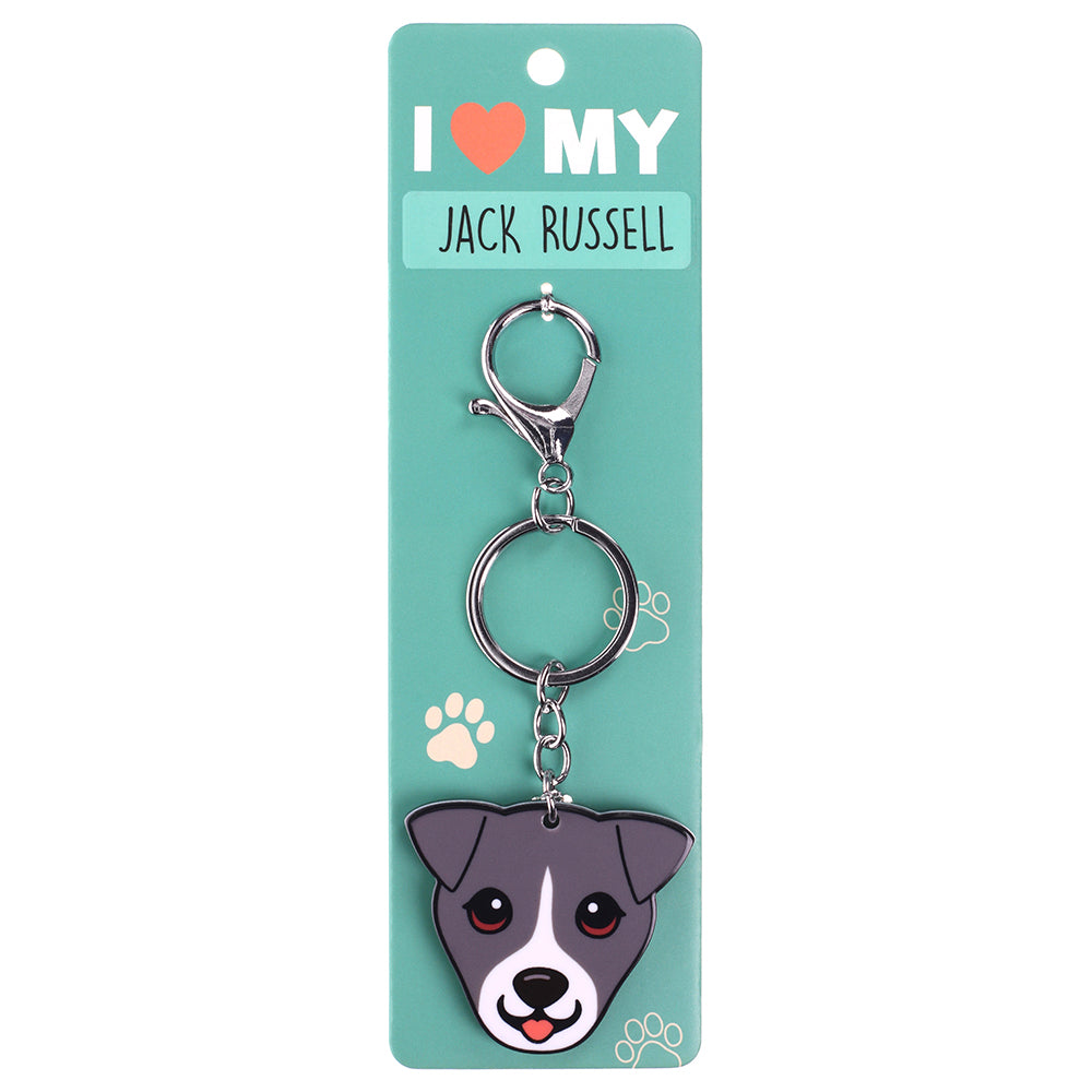 PK092 - Pet Keyring - Jack Russell Black
