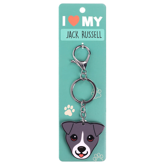 PK092 - Pet Keyring - Jack Russell Black
