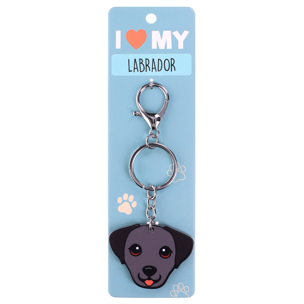 PK096 - Pet Keyring - Labrador Black