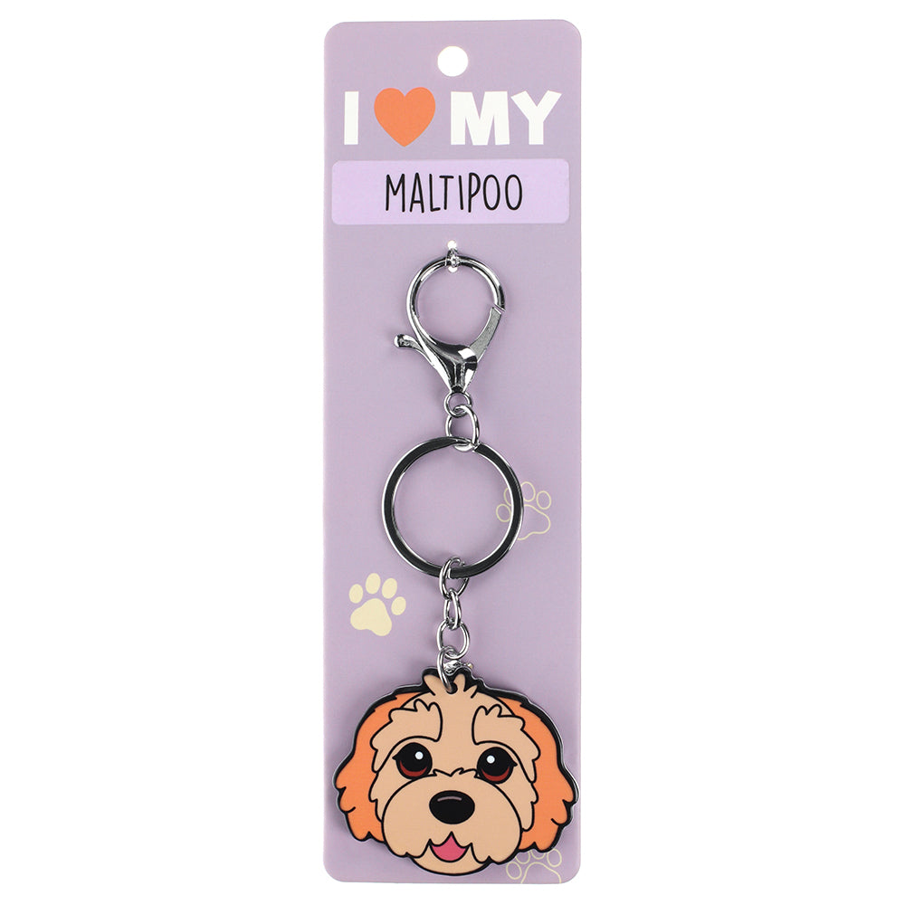 PK101 - Pet Keyring - Maltipoo Tan