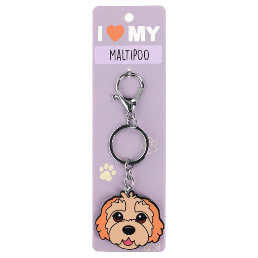 PK101 - Pet Keyring - Maltipoo Tan