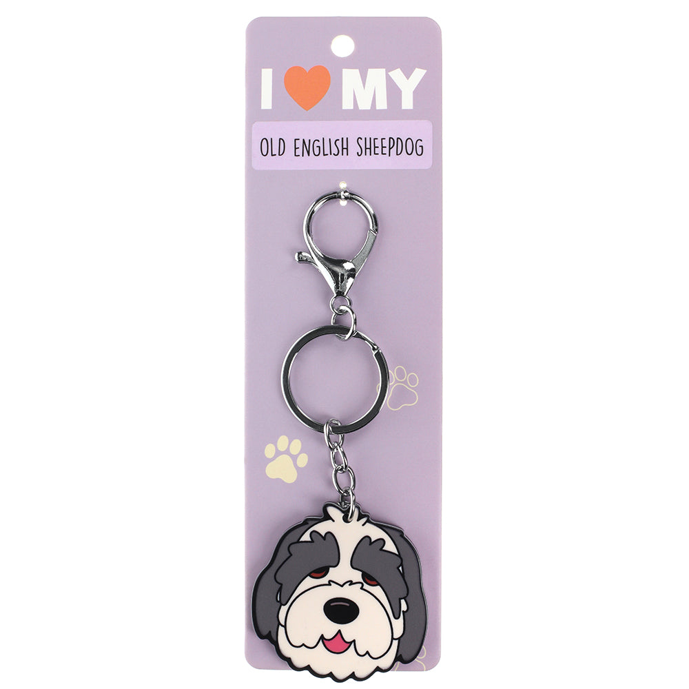 PK103 - Pet Keyring - Old English Sheepdog