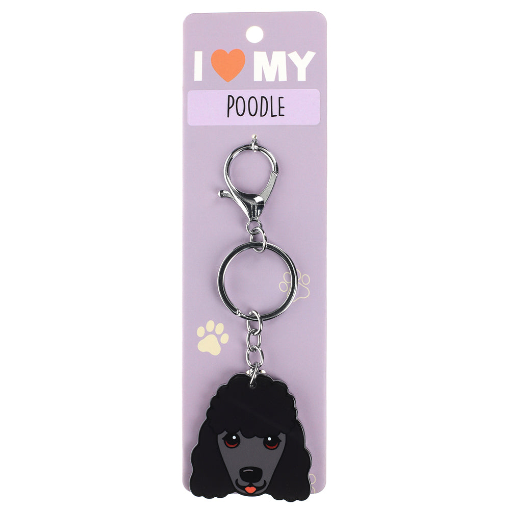 PK105 - Pet Keyring - Poodle Black