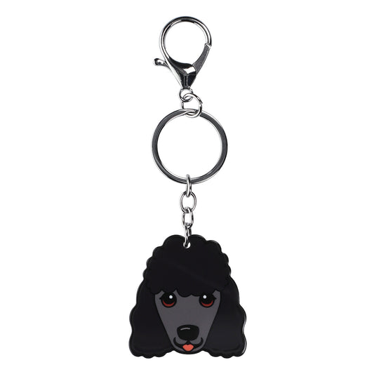 PK105 - Pet Keyring - Poodle Black