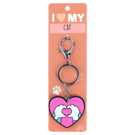 PK108 - Pet Keyring - Cat Heart