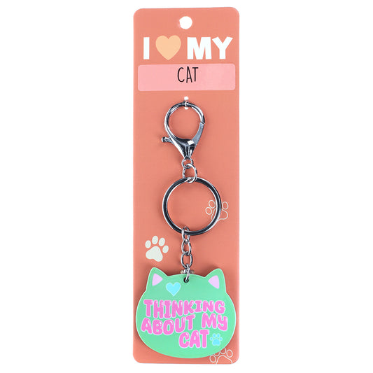 PK109 - Pet Keyring - Think About My Cat