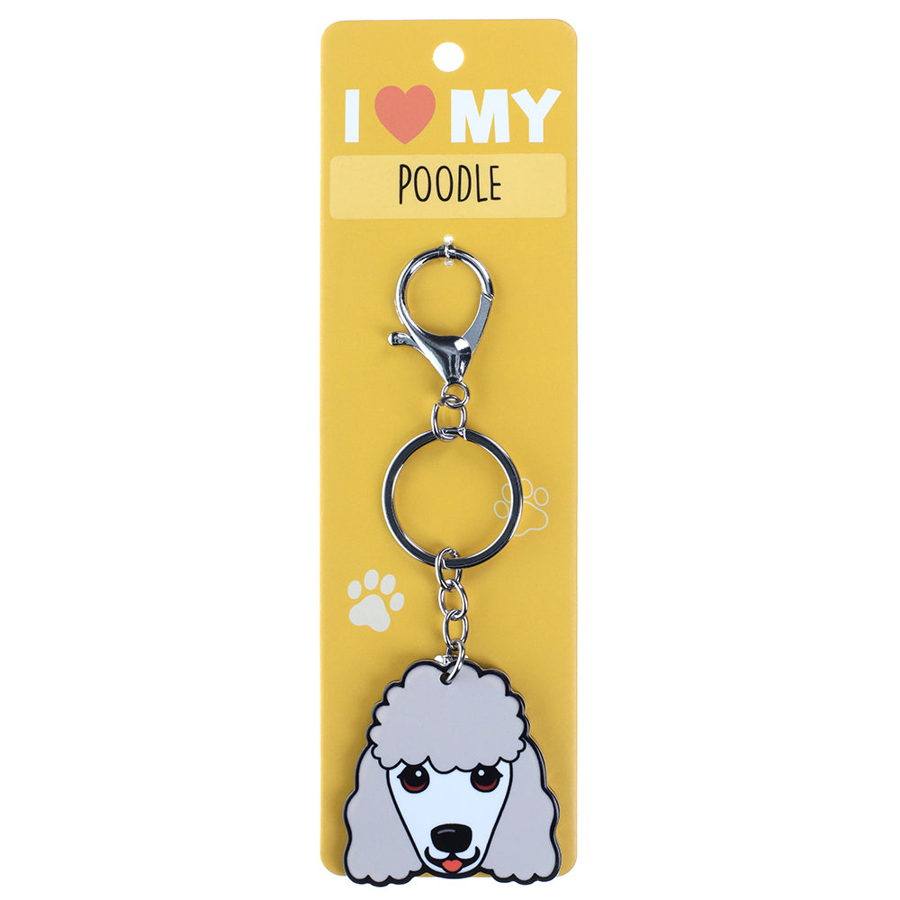 PK116 - Pet Keyring - Poodle White