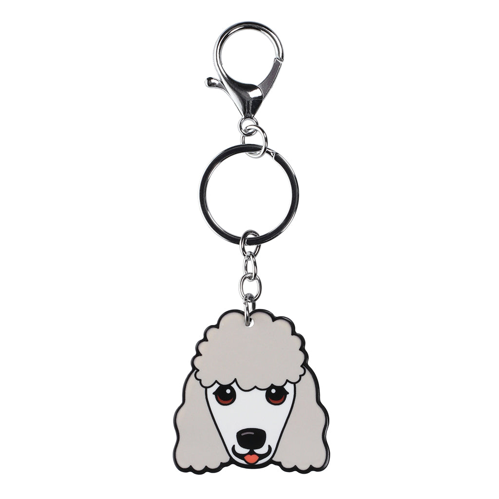PK116 - Pet Keyring - Poodle White