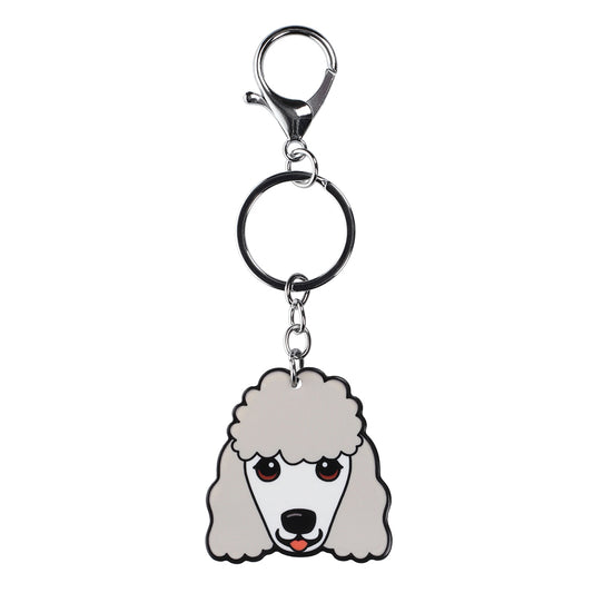 PK116 - Pet Keyring - Poodle White