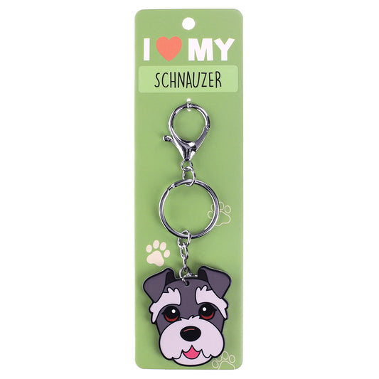 PK122 - Pet Keyring - Schnauzer