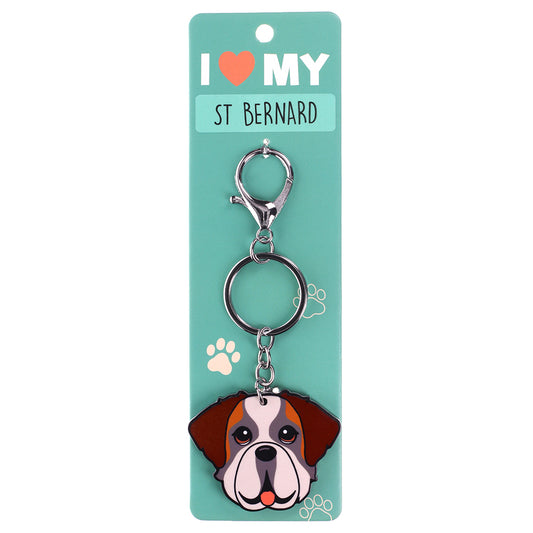 PK129 - Pet Keyring - St Bernard
