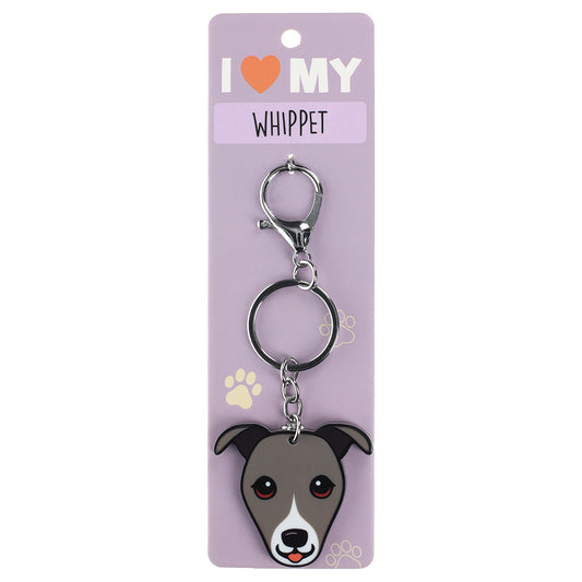 PK137 - Pet Keyring - Whippet Blue