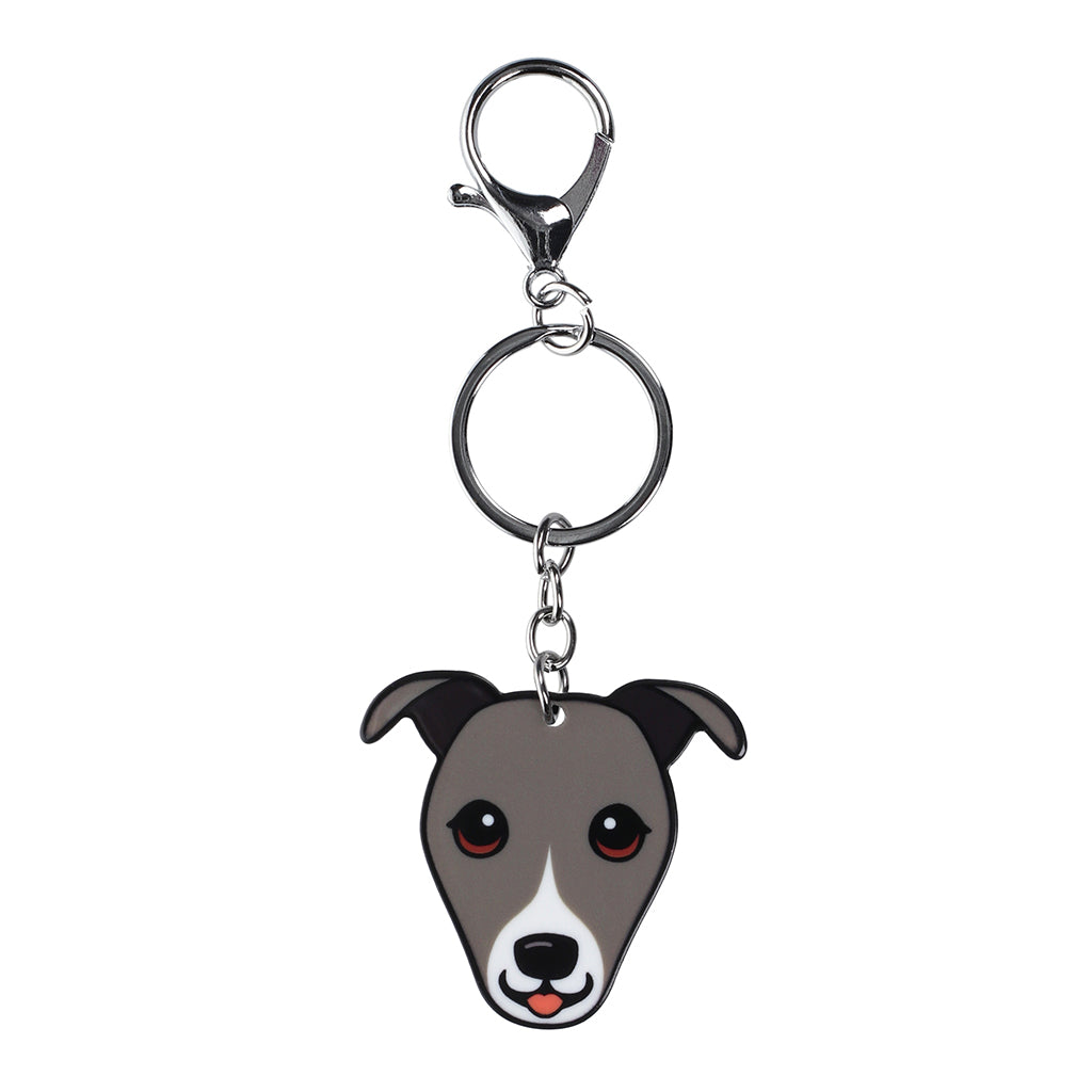 PK137 - Pet Keyring - Whippet Blue