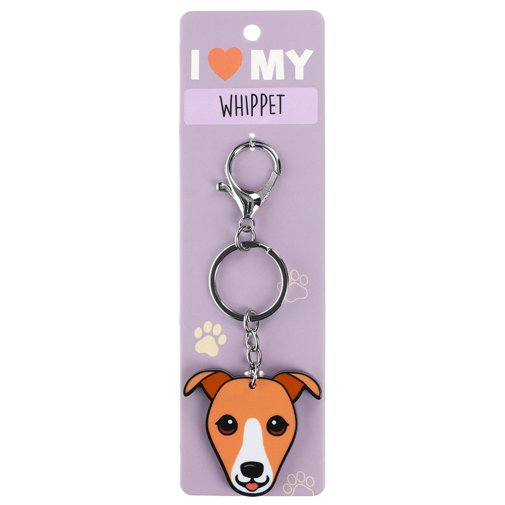 PK138 - Pet Keyring - Whippet Tan