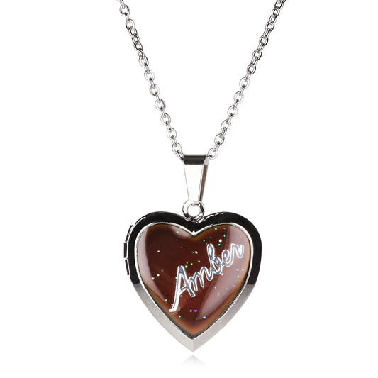 PML037 - Personalised Mood Locket - Amber
