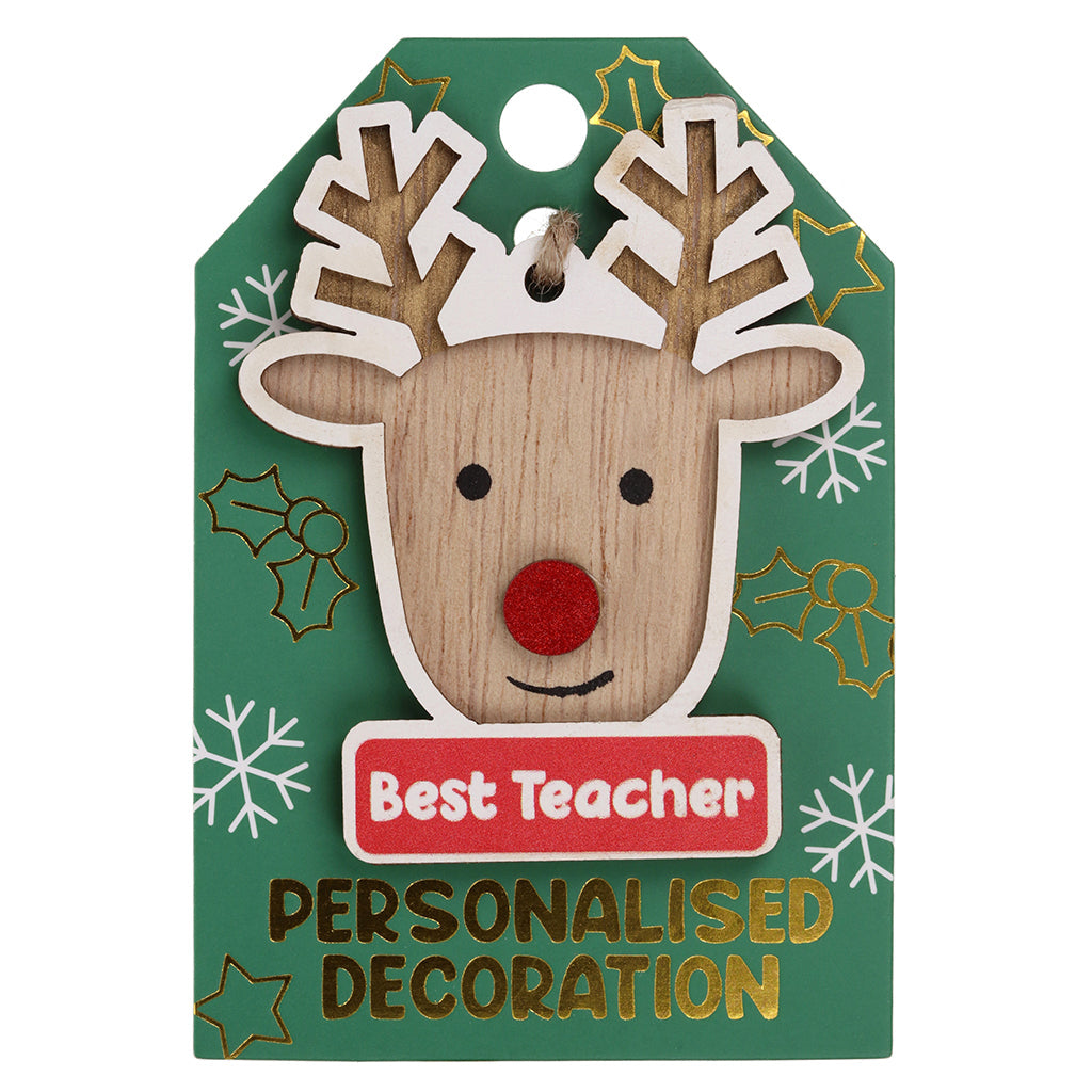 RD017 - Reindeer Decoration - Best Teacher