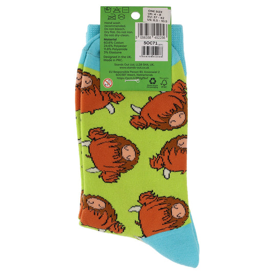 SOC71 - Socks - Highland Cow