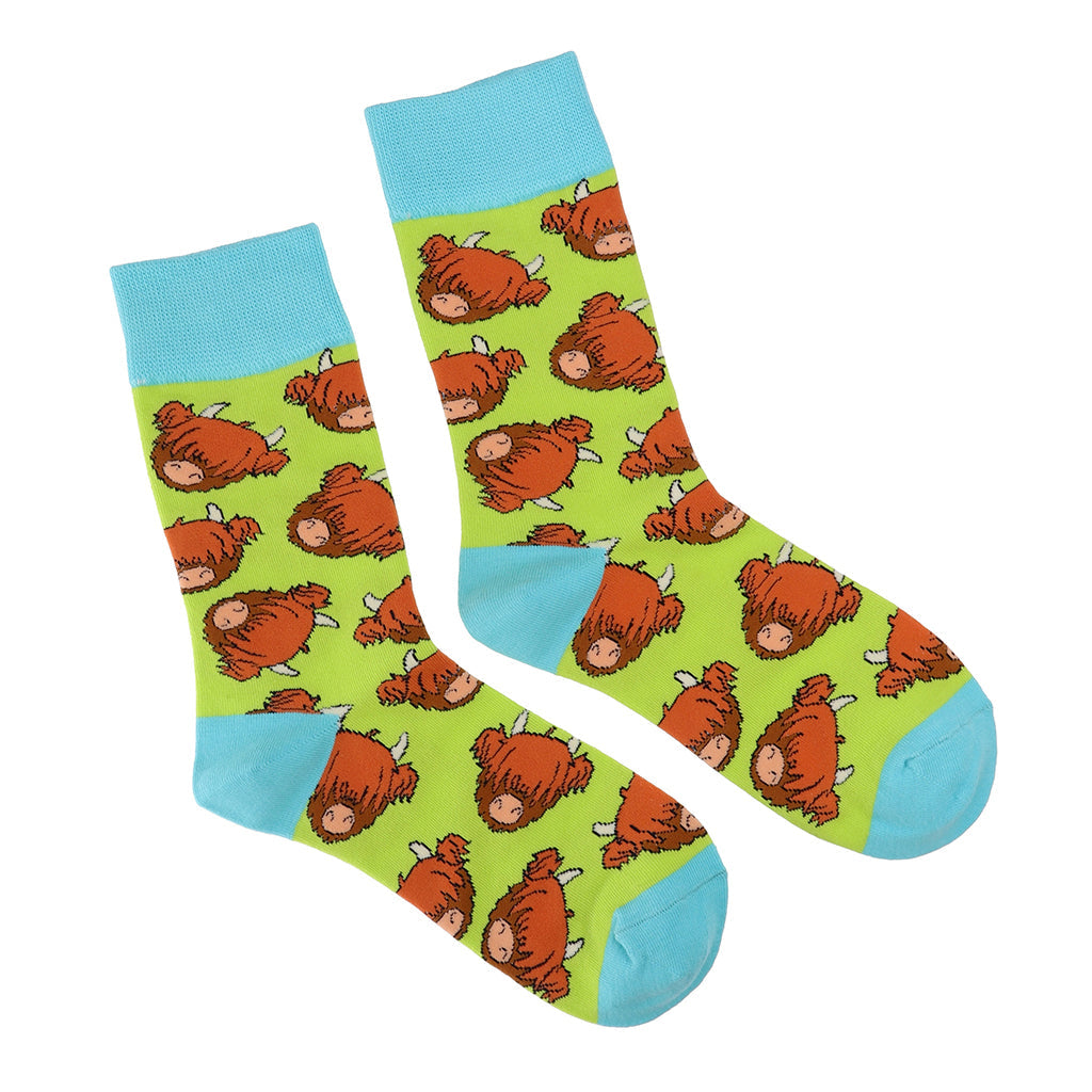 SOC71 - Socks - Highland Cow