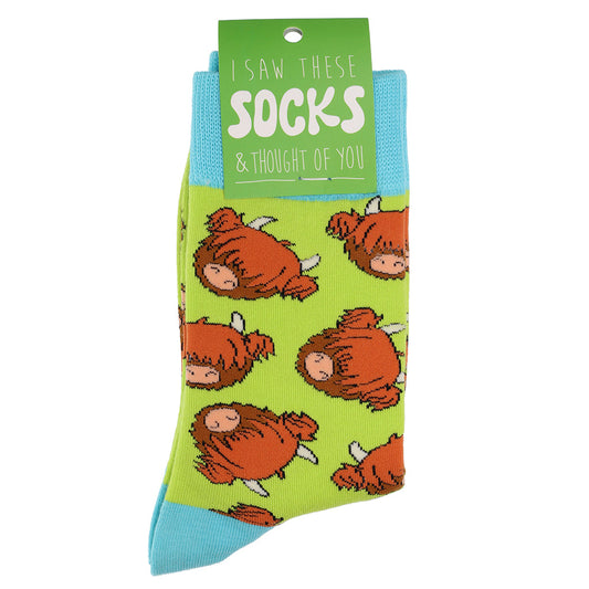 SOC71 - Socks - Highland Cow