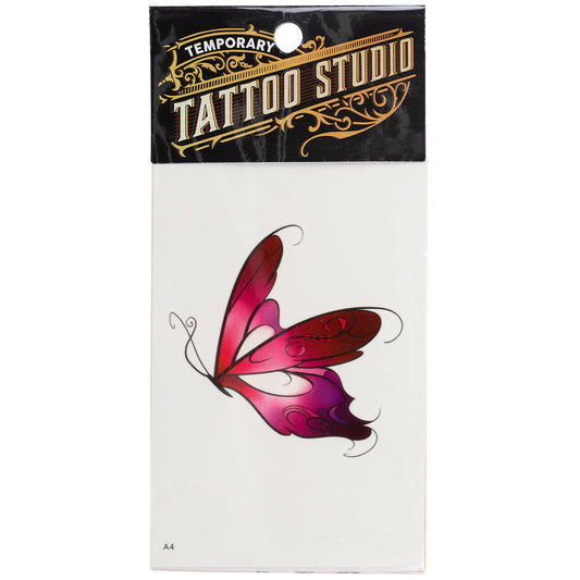 TATA4 - Temporary Tattoos-Pink Butterfly
