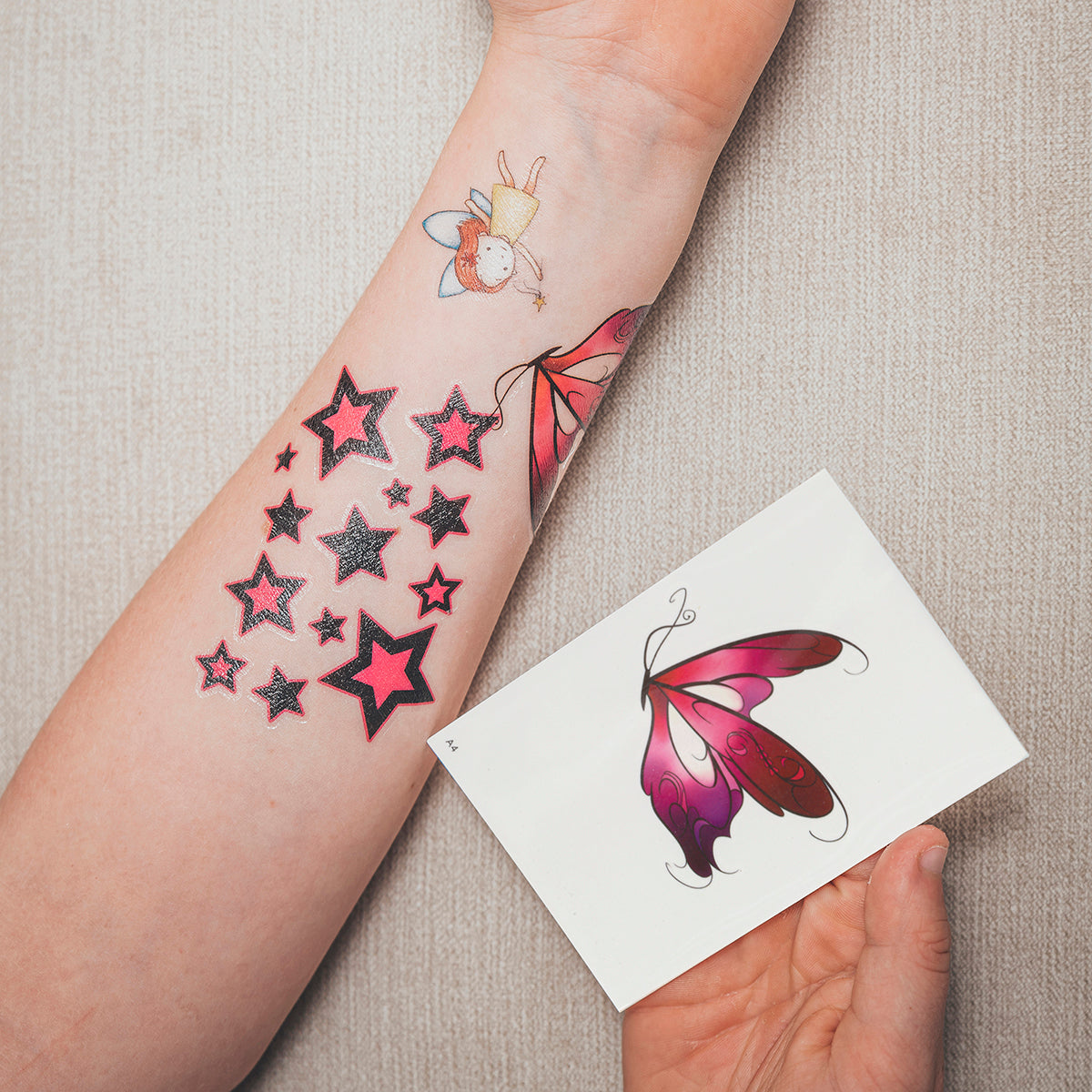 Temporary Tattoos-Pink Butterfly