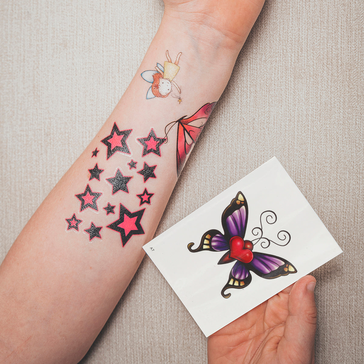 TATA7 - Temporary Tattoos-Butterfly Heart