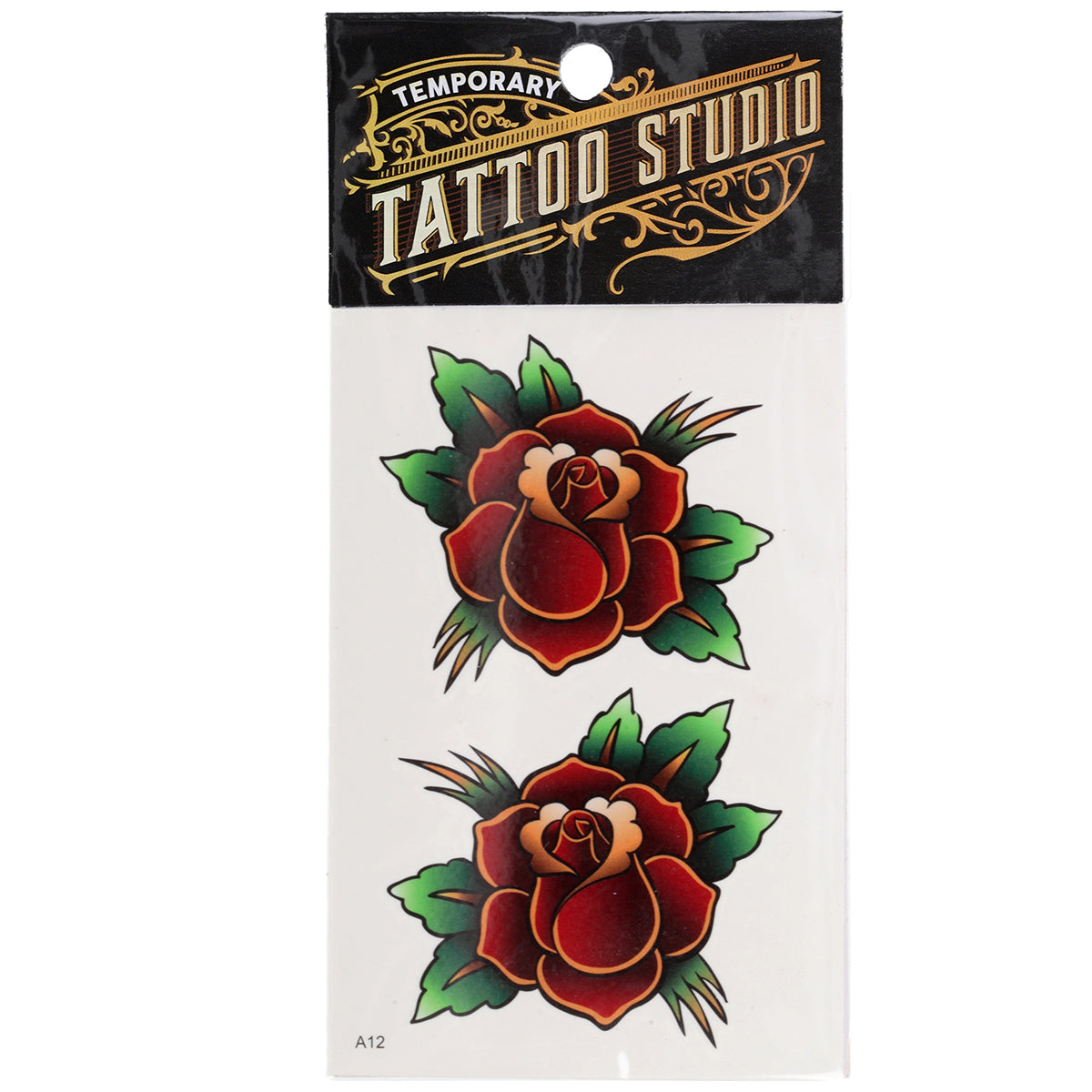TATA12 - Temporary Tattoos-Red Roses