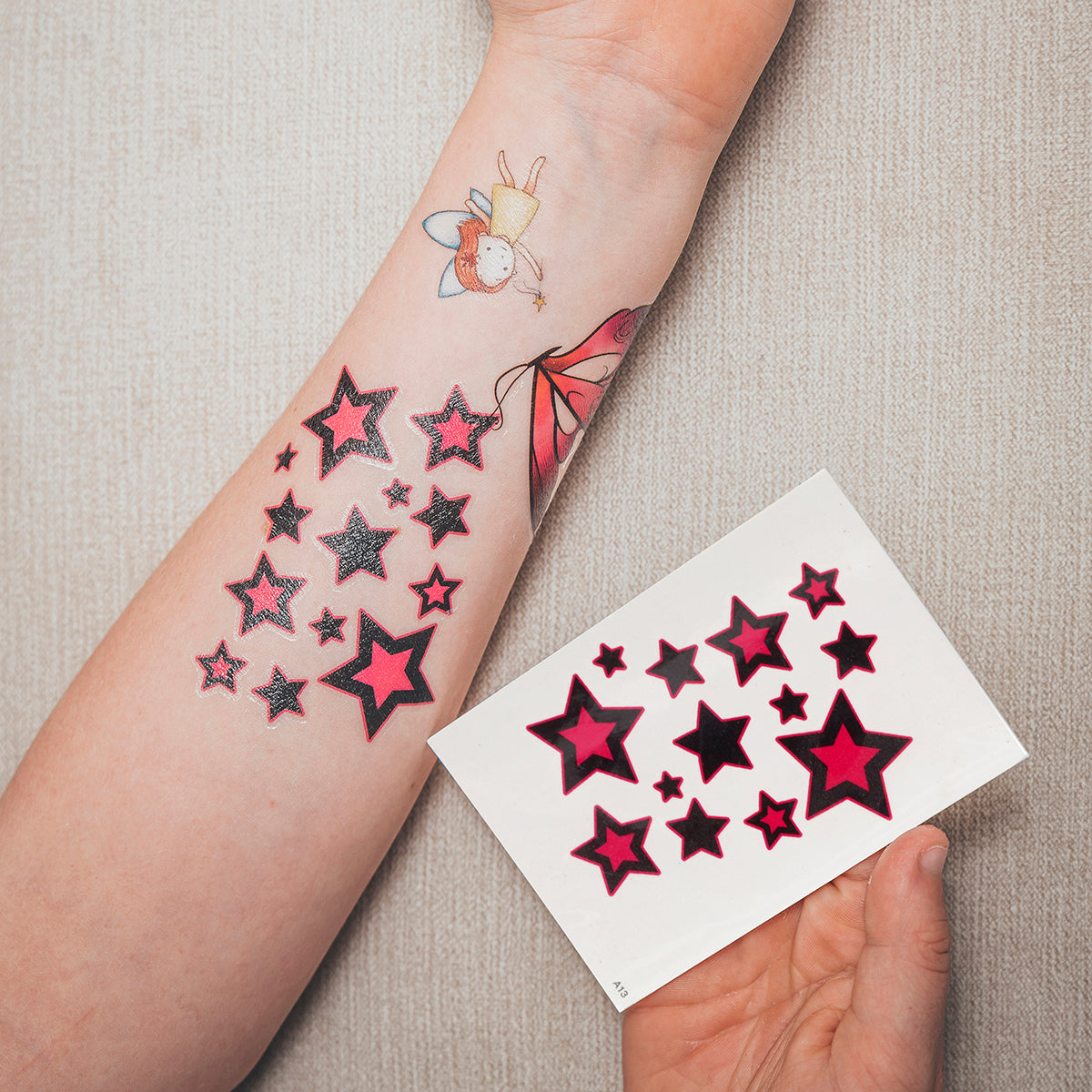 Temporary Tattoos-Pink Stars