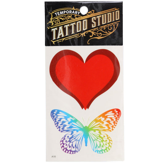 TATA16 - Temporary Tattoos-Heart Butterfly