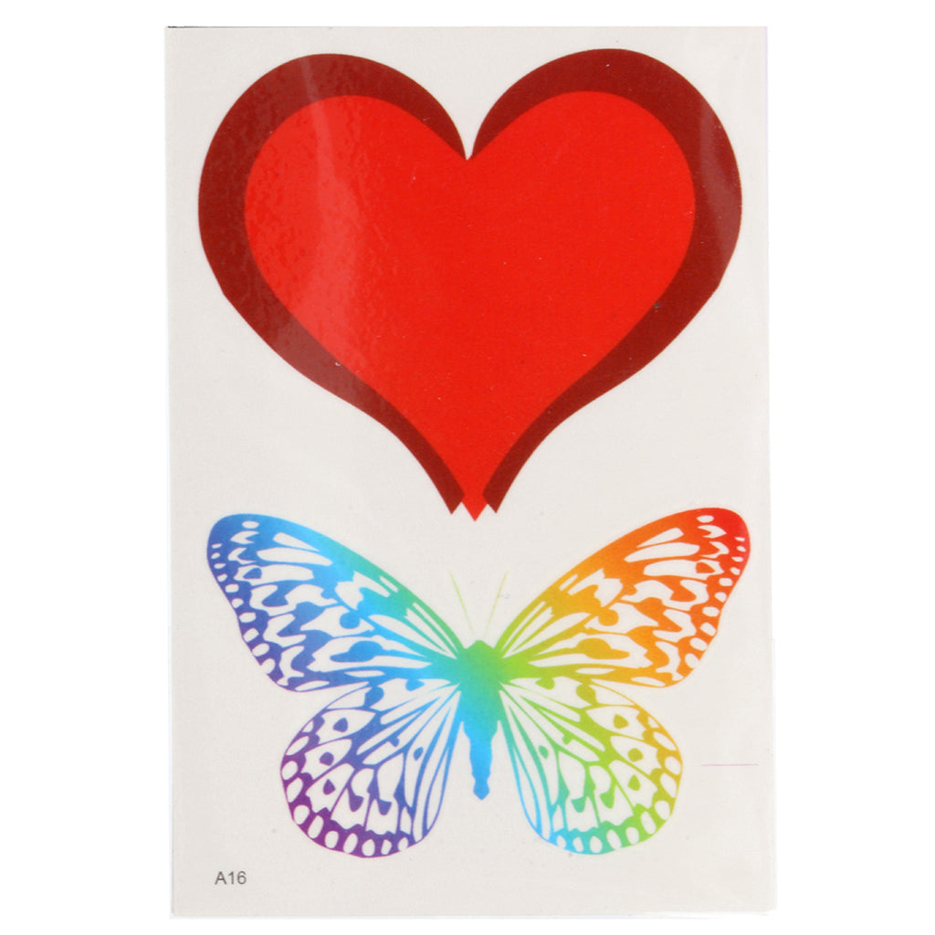 TATA16 - Temporary Tattoos-Heart Butterfly