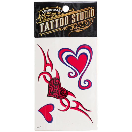 TATA17 - Temporary Tattoos-3 Hearts