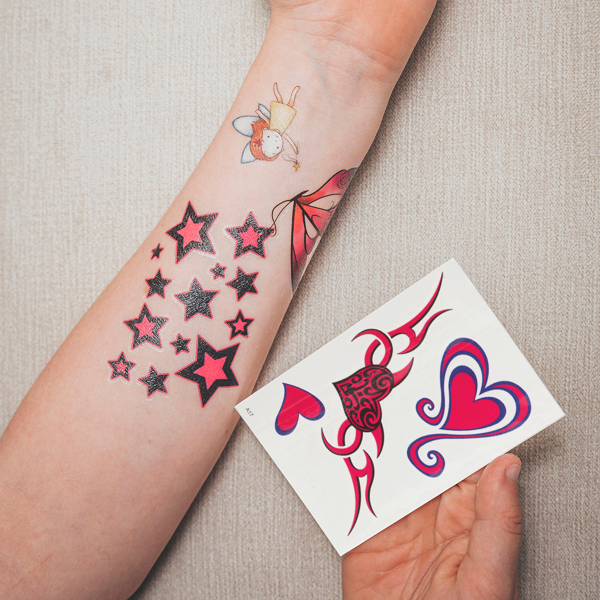 Temporary Tattoos-3 Hearts