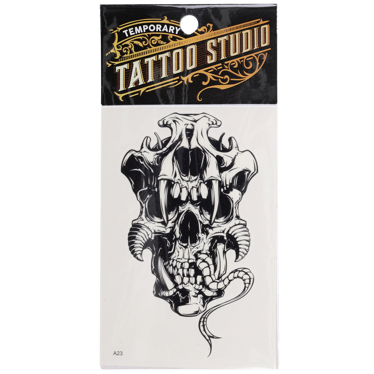 Temporary Tattoos-Fang Skull