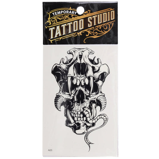 TATA23 - Temporary Tattoos-Fang Skull