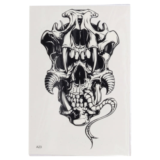 TATA23 - Temporary Tattoos-Fang Skull