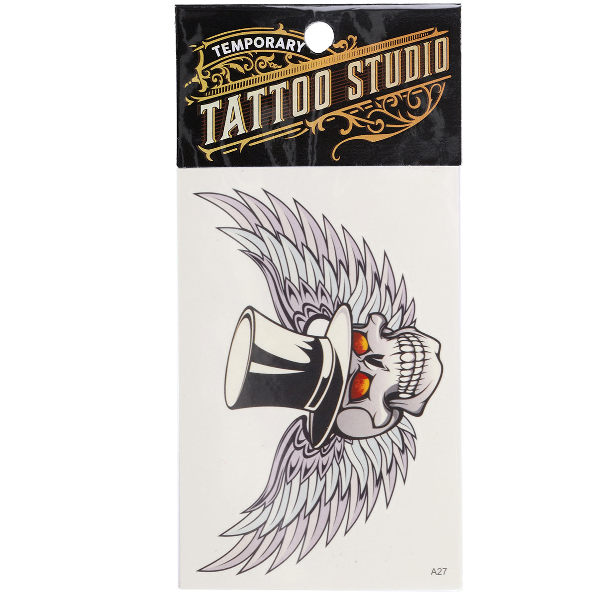 TATA27 - Temporary Tattoos-Winged Skull