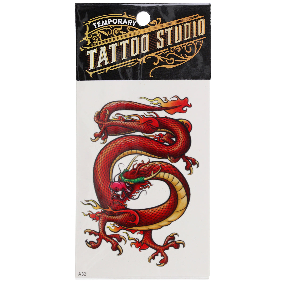 Temporary Tattoos-Red Dragon