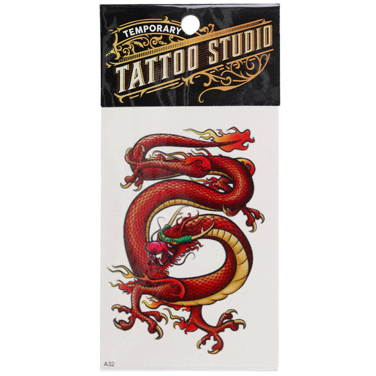 TATA32 - Temporary Tattoos-Red Dragon