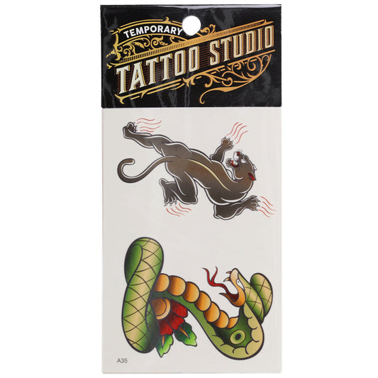 TATA35 - Temporary Tattoos-Cobra And Panther