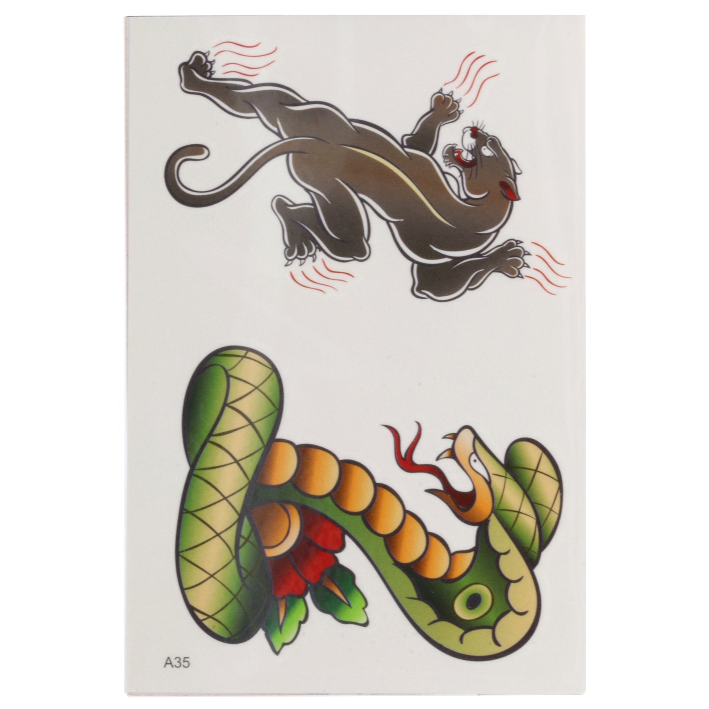 TATA35 - Temporary Tattoos-Cobra And Panther