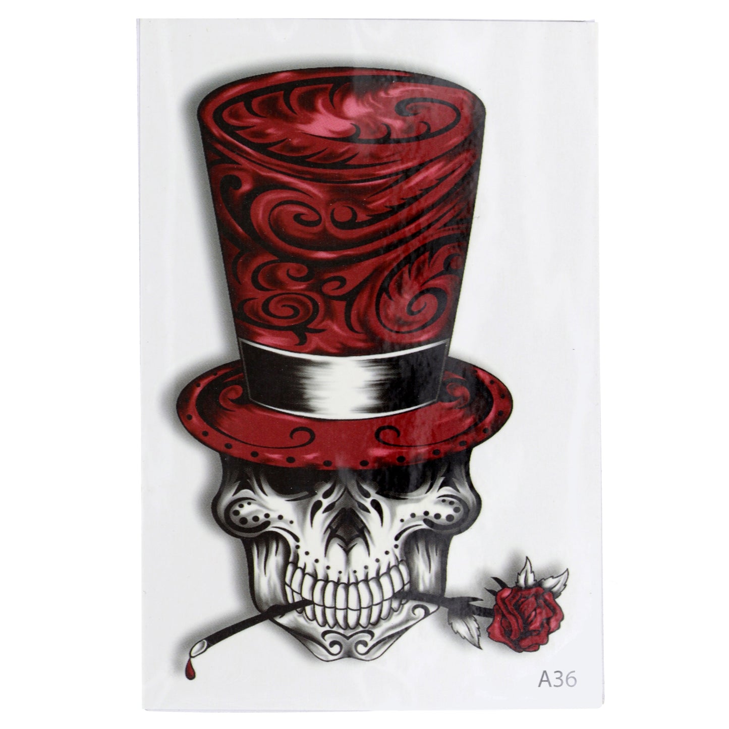 TATA36 - Temporary Tattoos-Skull Hat