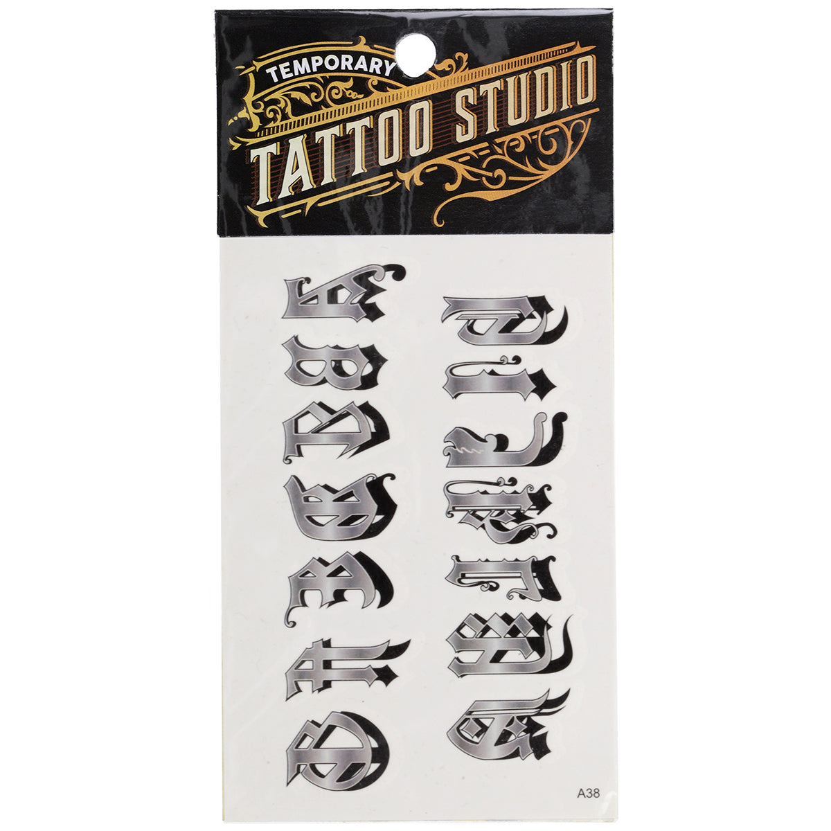 Temporary Tattoos-Alphabet A N