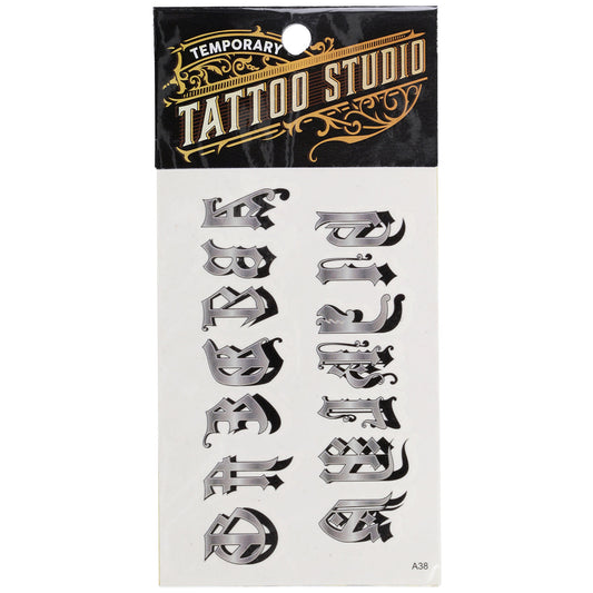TATA38 - Temporary Tattoos-Alphabet A N