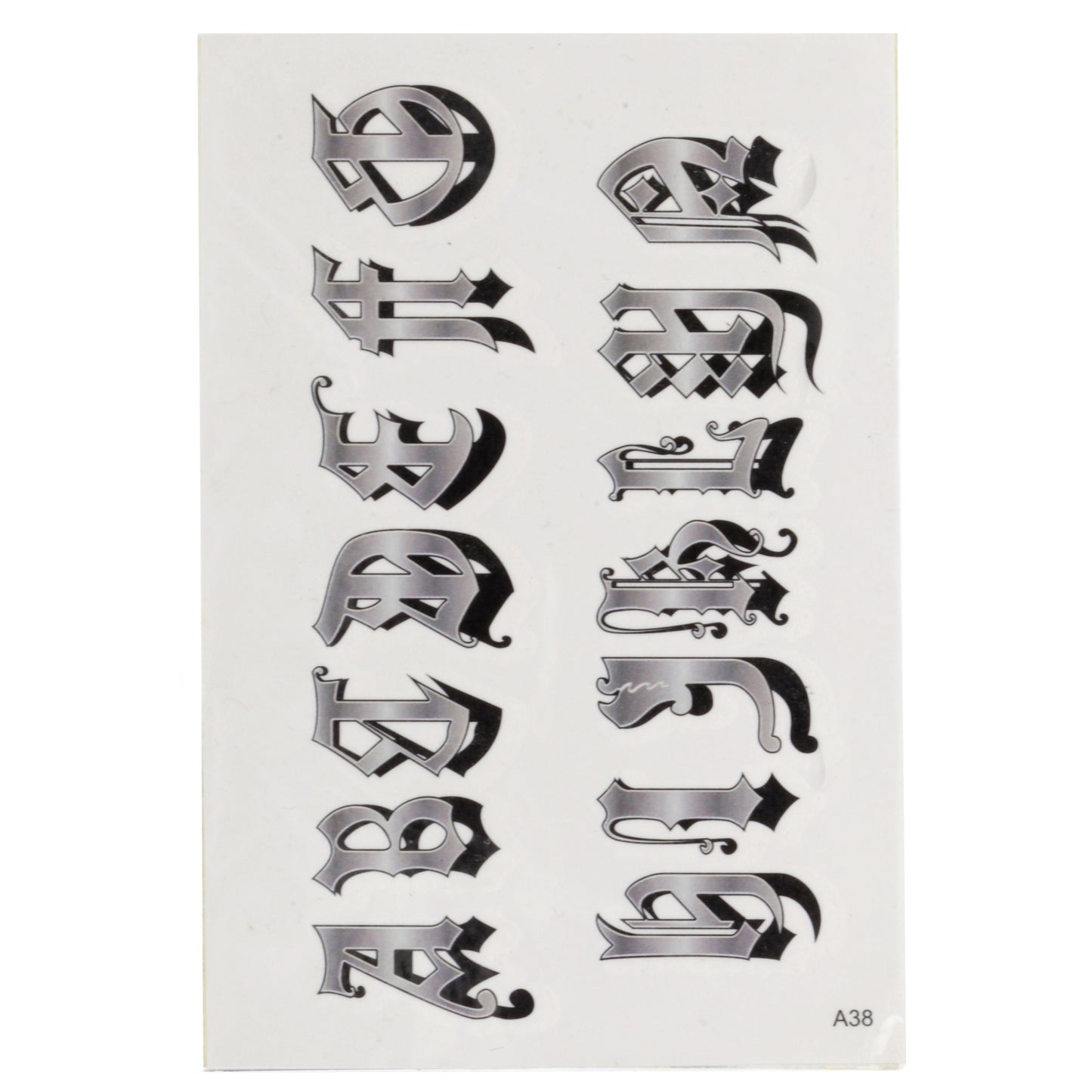 Temporary Tattoos-Alphabet A N