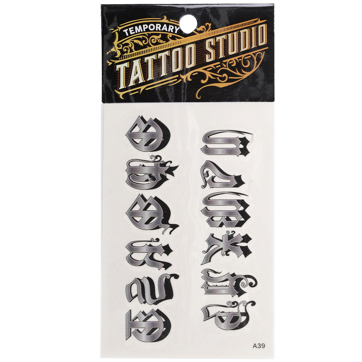 Temporary Tattoos-Alphabet O Z