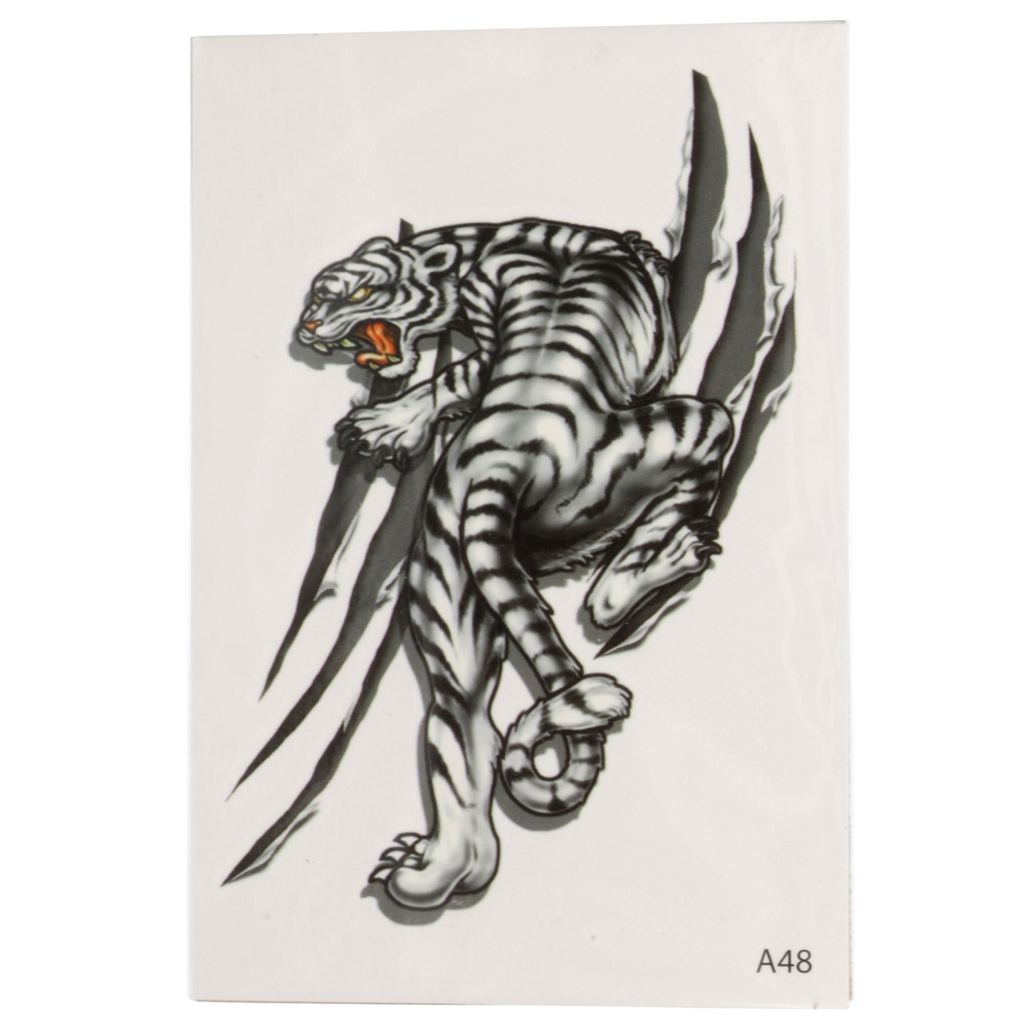 TATA48 - Temporary Tattoos-White Tiger