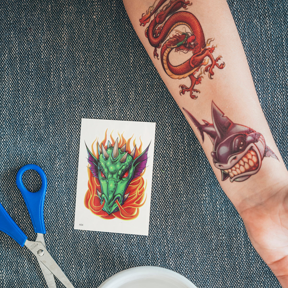 Temporary Tattoos-Green Dragon