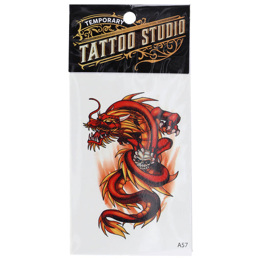 TATA57 - Temporary Tattoos-Skull Dragon